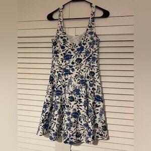 Divided floral mini dress